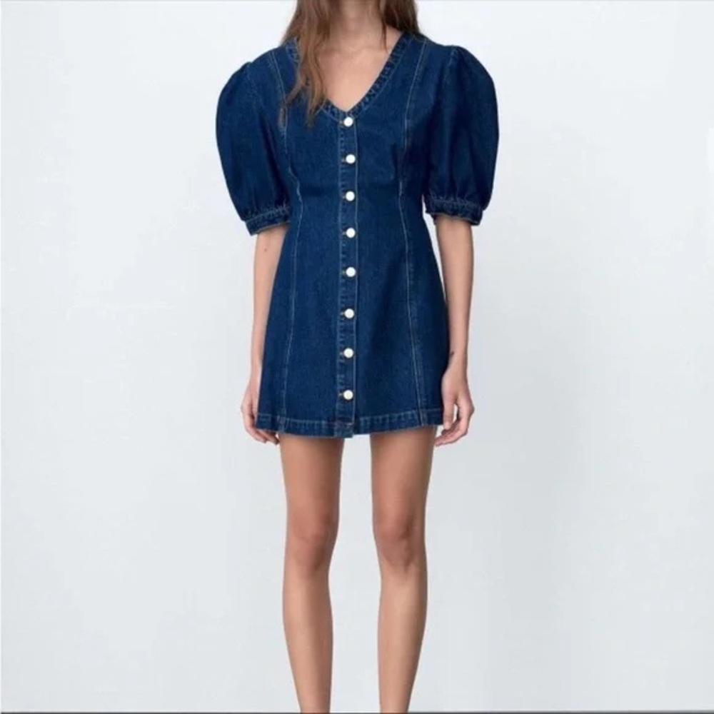BRAND NEW Zara Mini Denim Dress